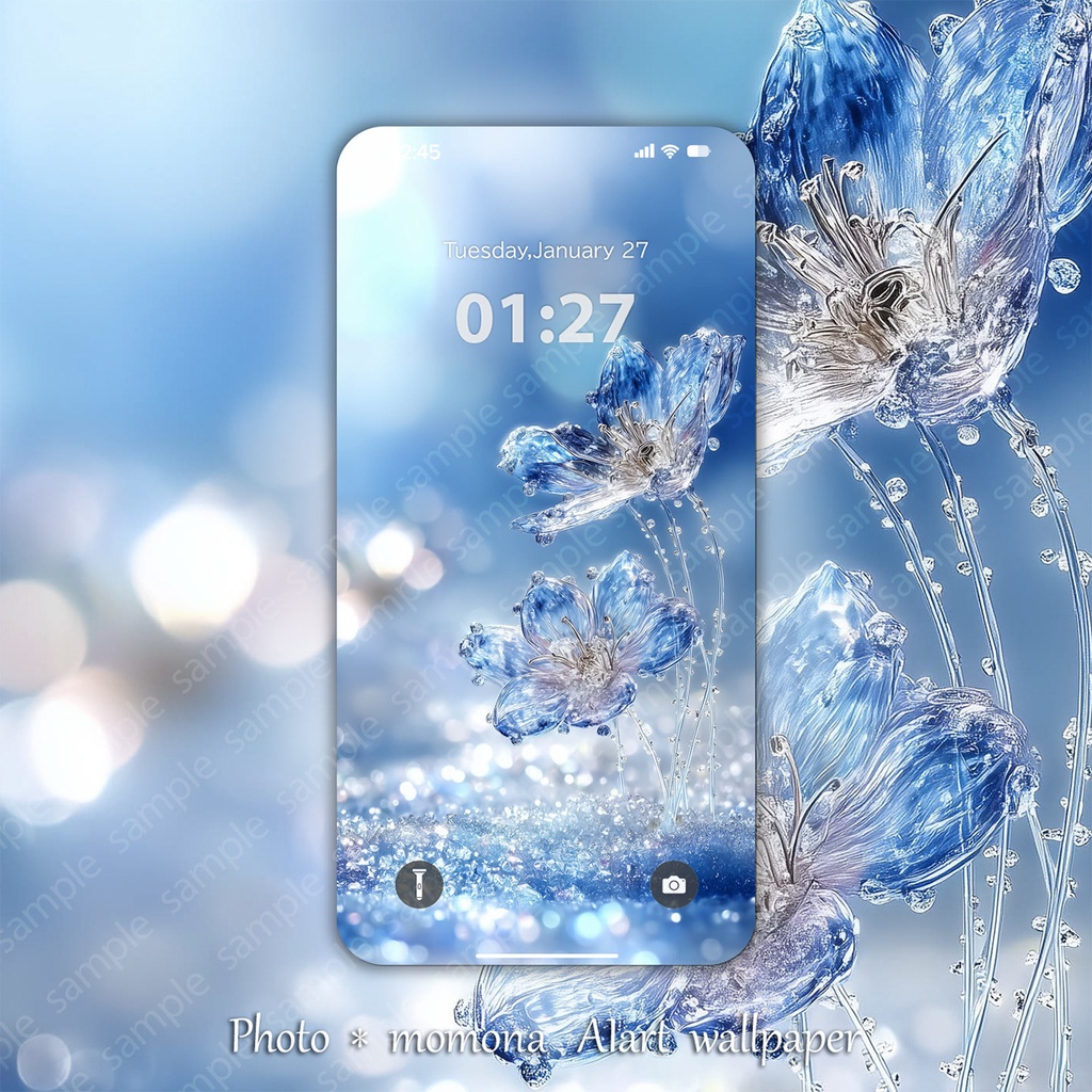 水晶庭園_光のしずく(スマホ壁紙12枚セット)