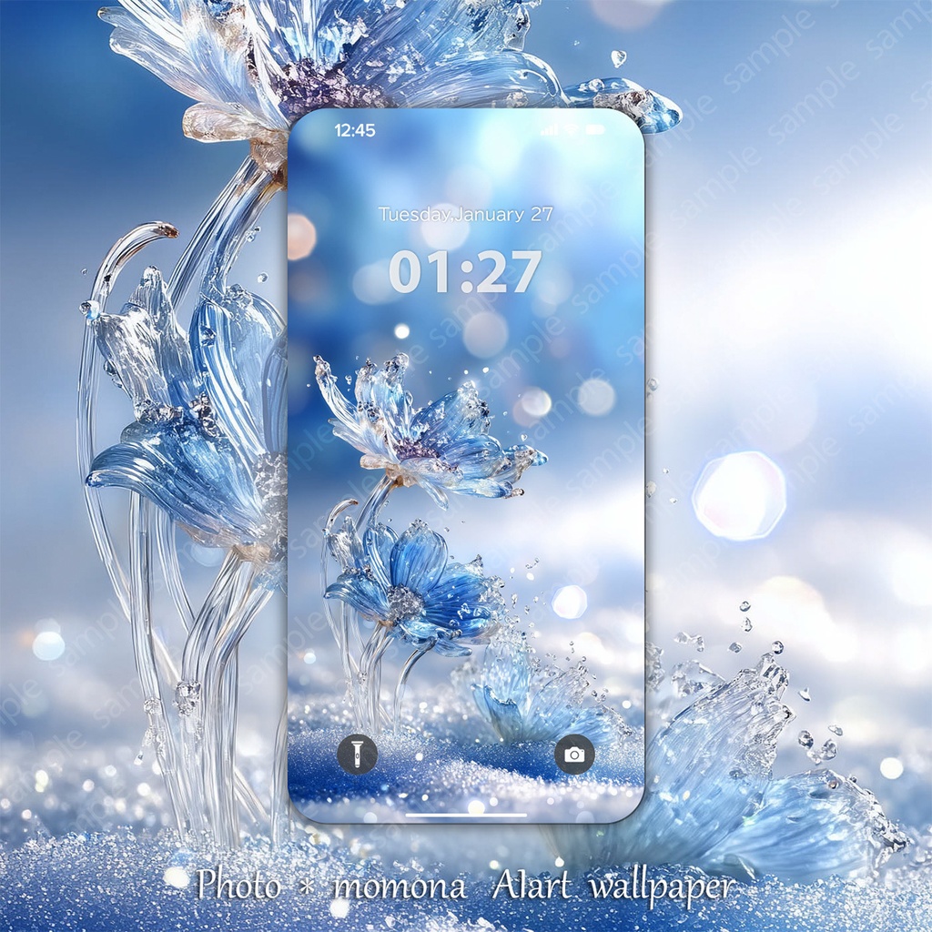 水晶庭園_光のしずく(スマホ壁紙12枚セット)