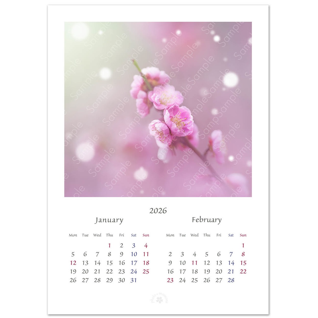 フラワーフォトカレンダー2026