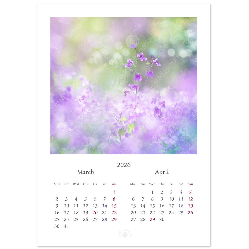 フラワーフォトカレンダー2026