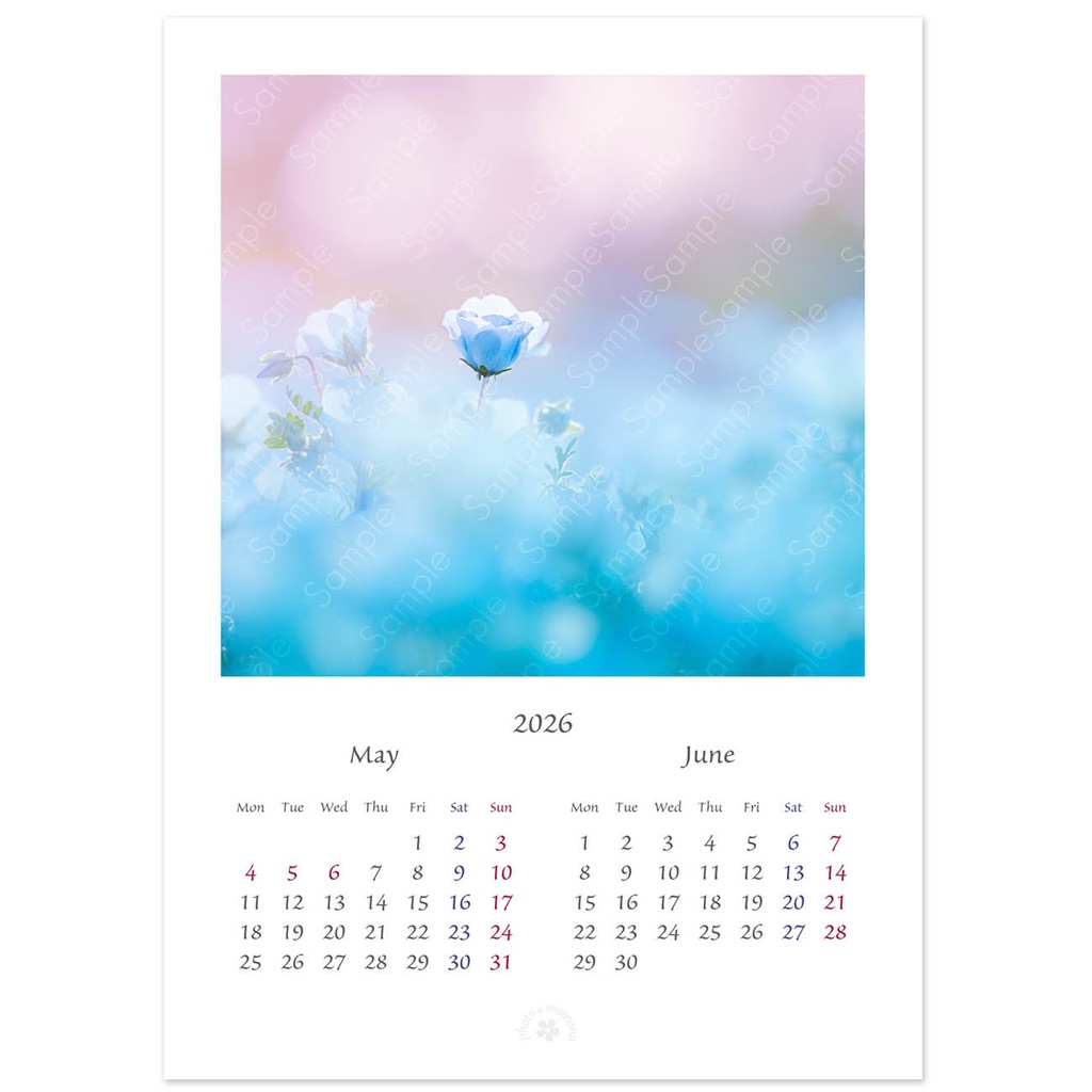 フラワーフォトカレンダー2026