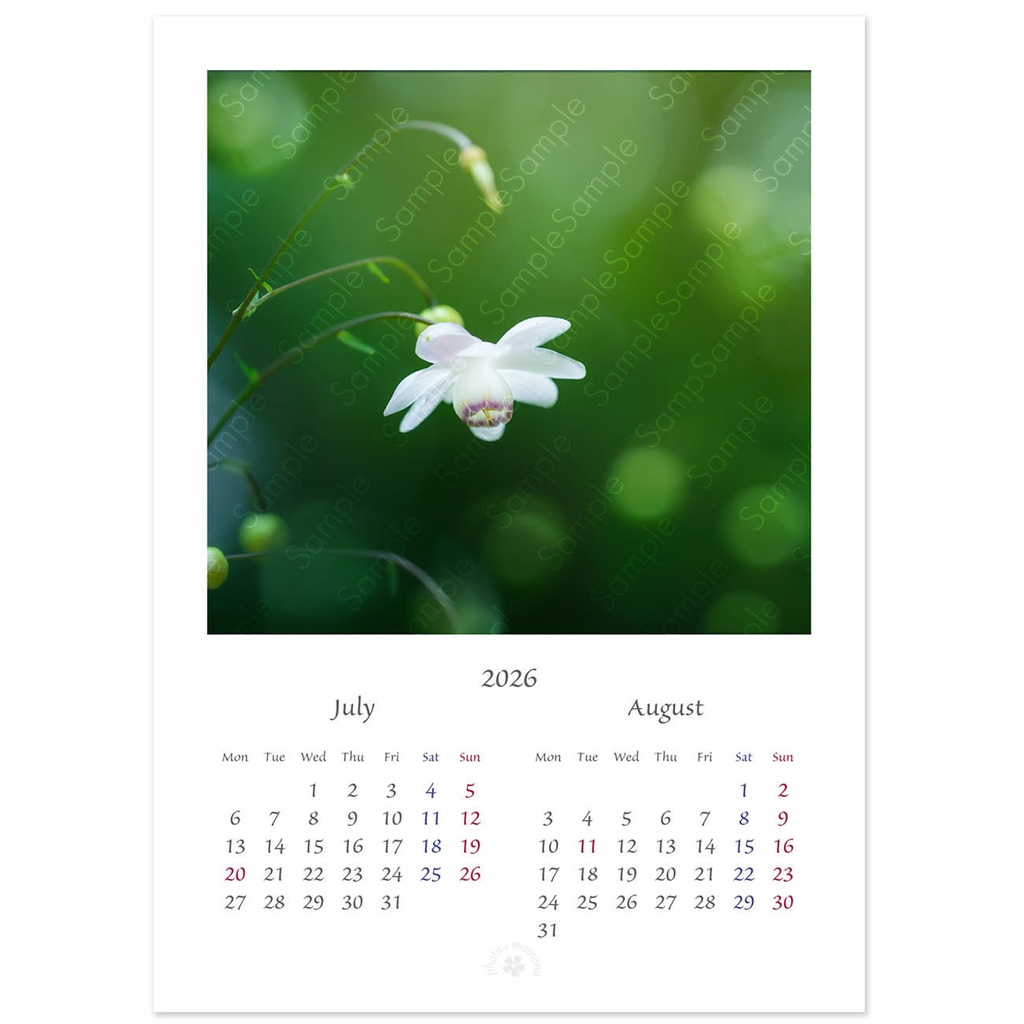 フラワーフォトカレンダー2026