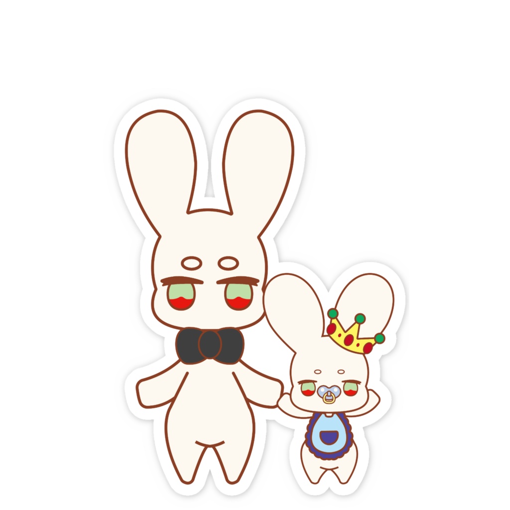 うさぎのスマホステッカー