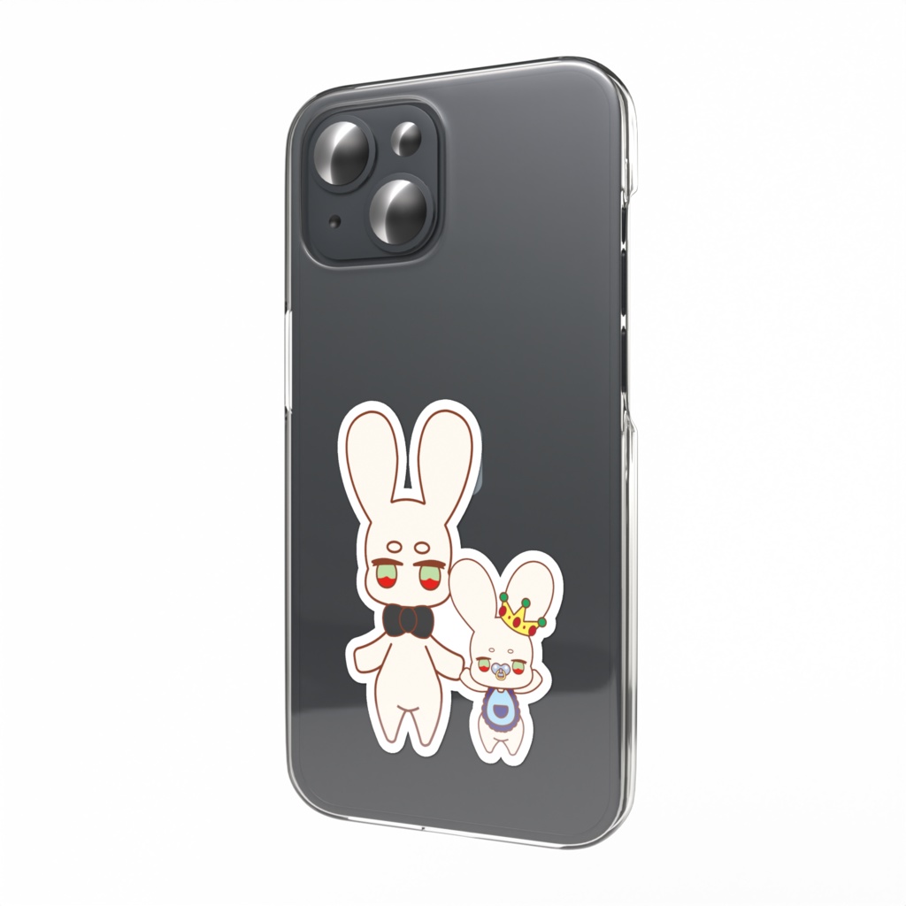 うさぎのスマホステッカー