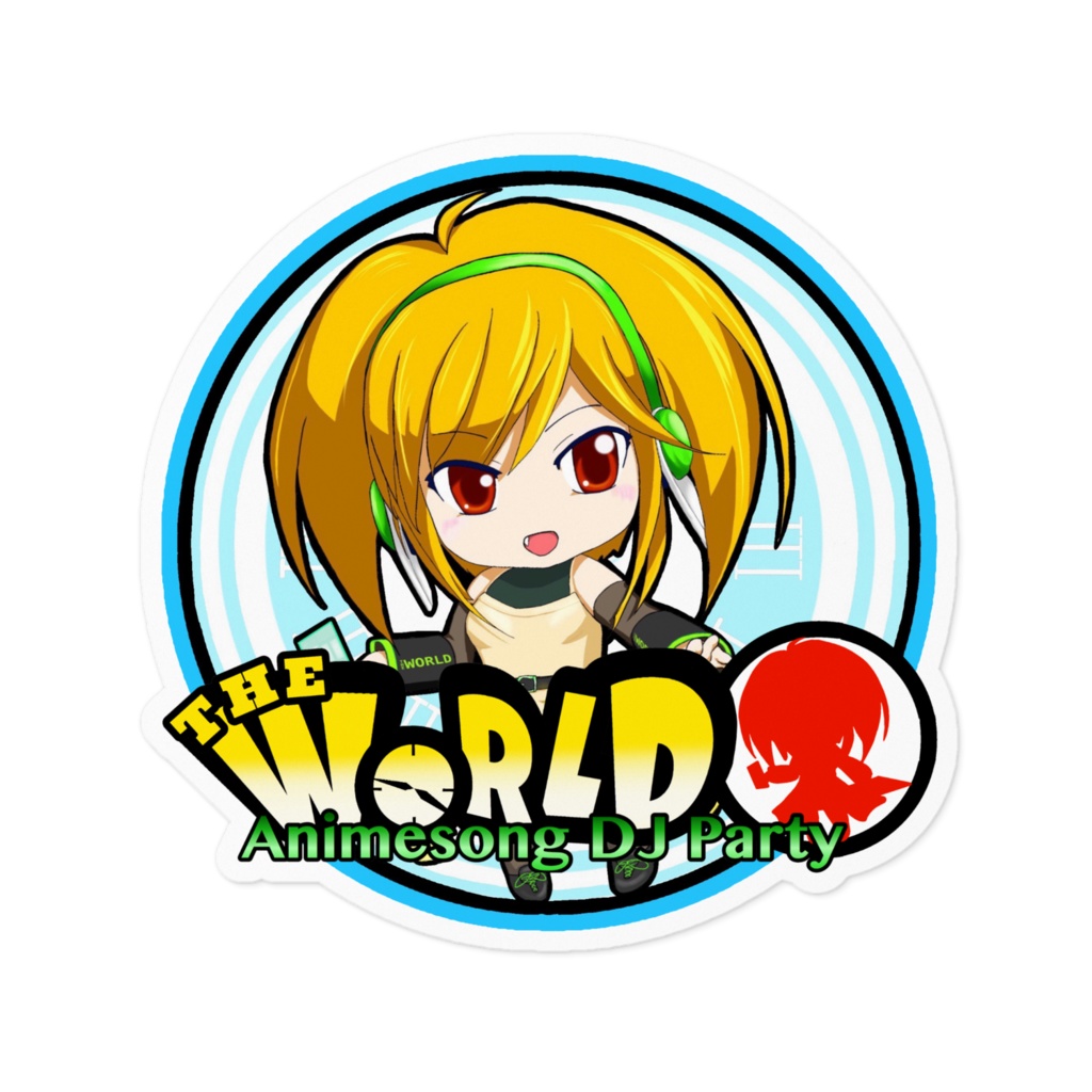 ざわちゃん初期デザインステッカー(ロゴ付き)