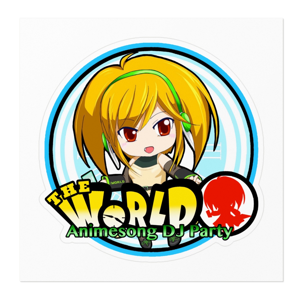 ざわちゃん初期デザインステッカー(ロゴ付き)