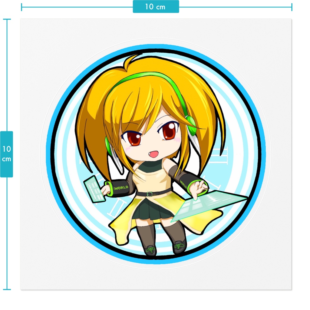 ざわちゃん初期デザインステッカー(ロゴ無し)