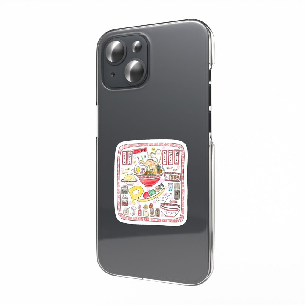 らーめん日和 -水彩角印ステッカー-