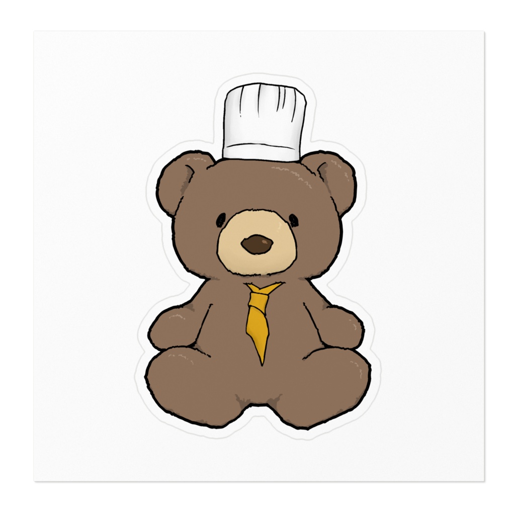 コックくまちゃんステッカー