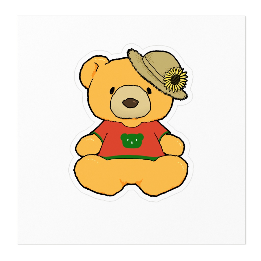 夏くまちゃんステッカー