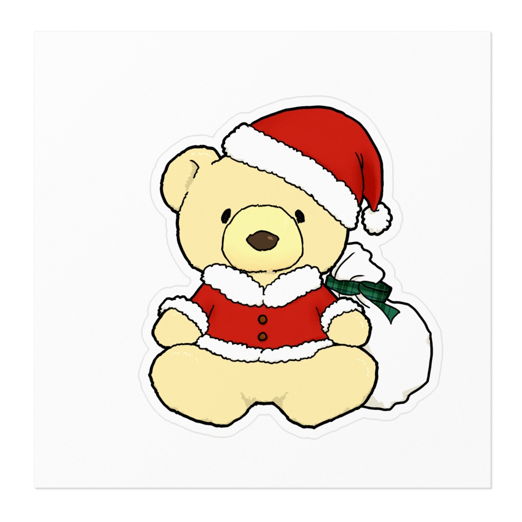 サンタくまちゃんステッカー