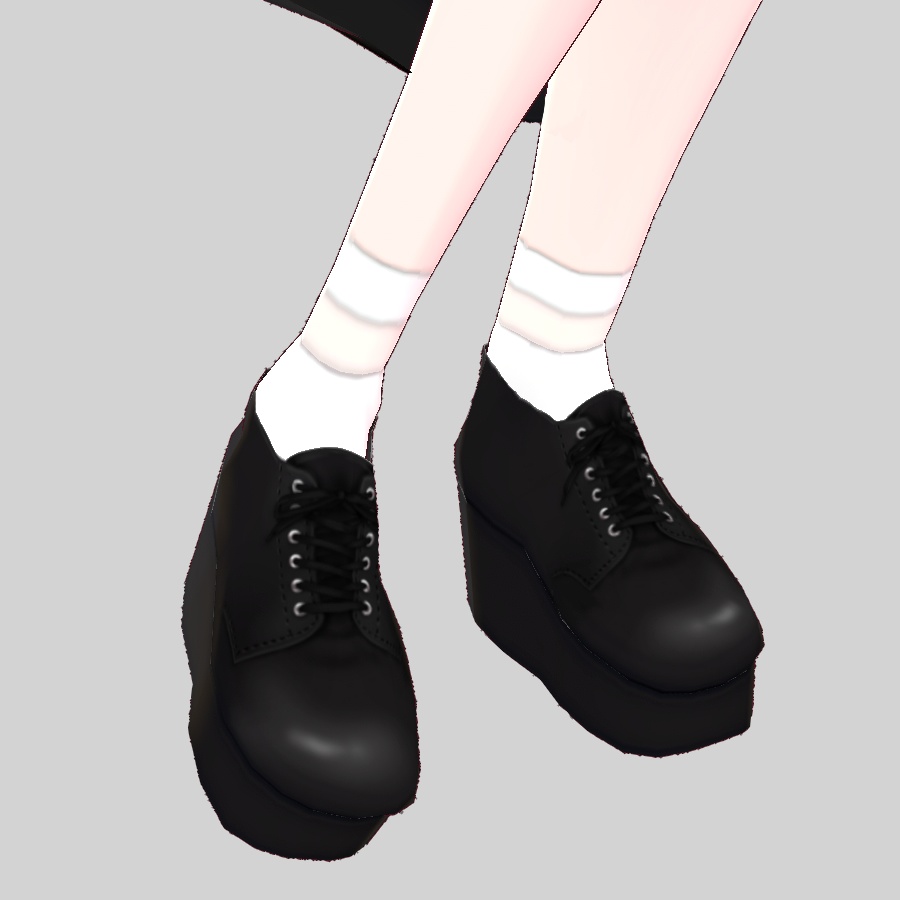 【無料】厚底レースアップシューズ【VRoid】