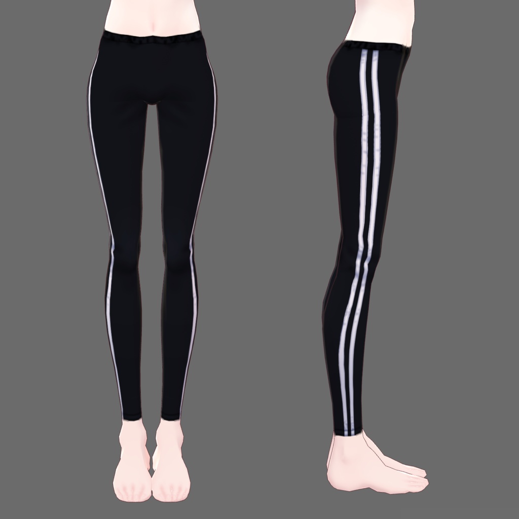 【無料】ラインジャージレギンス【VRoid】