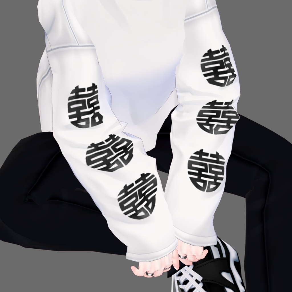 【無料】チャイナロゴスリーブシャツ【VRoid】