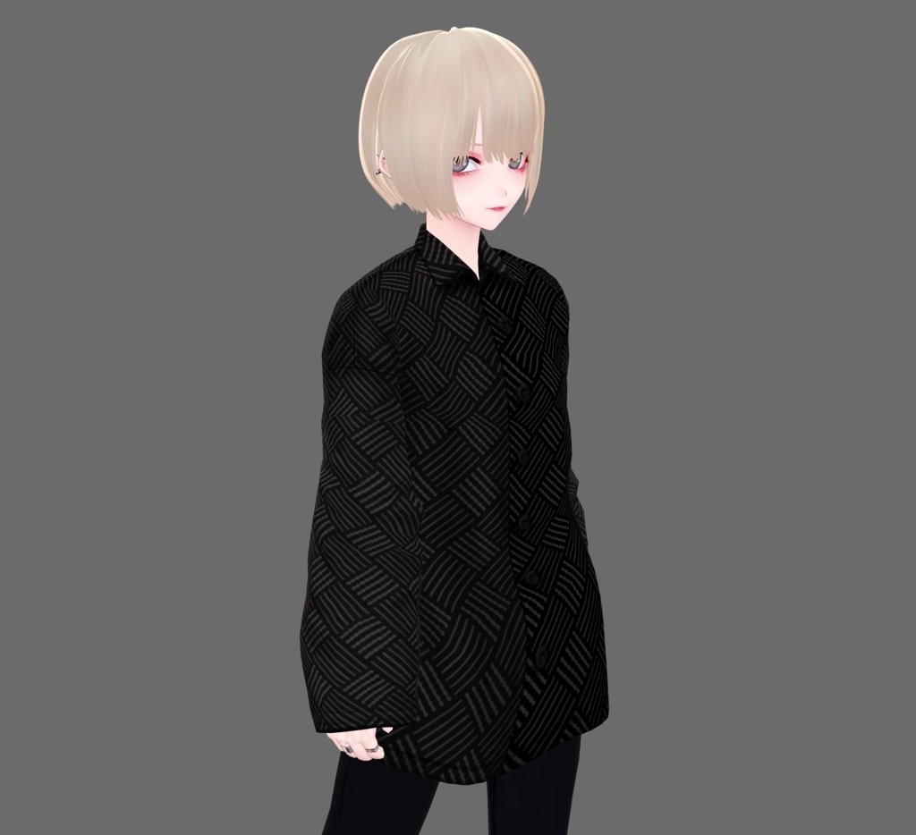 【VRoid】古着風柄シャツ