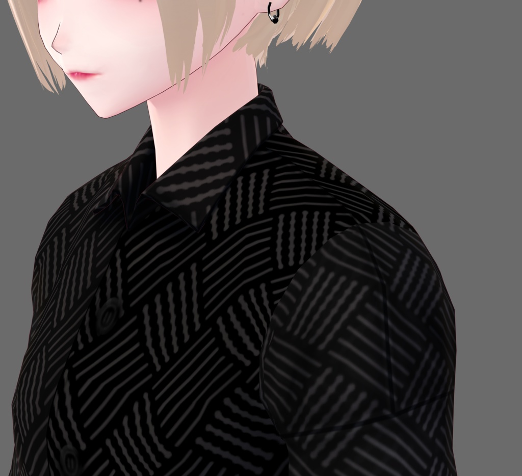 【VRoid】古着風柄シャツ