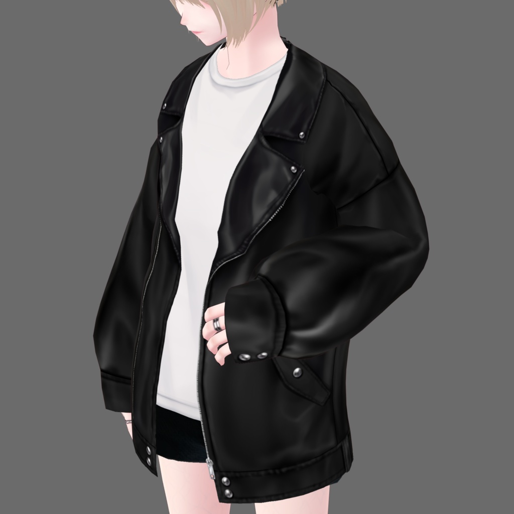 【無料】ビッグシルエットライダース【VRoid】