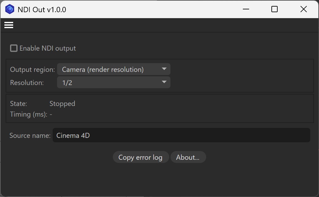 【無料】NDI Out for Cinema 4D