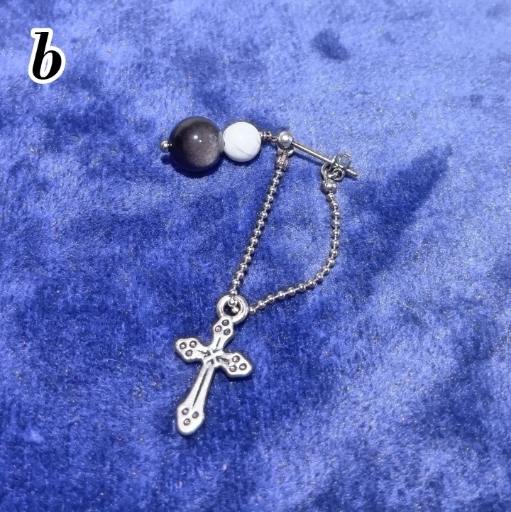 堂島大吾 極2イメージ天然石ピアス デザインa・b(両耳セット割引有り)