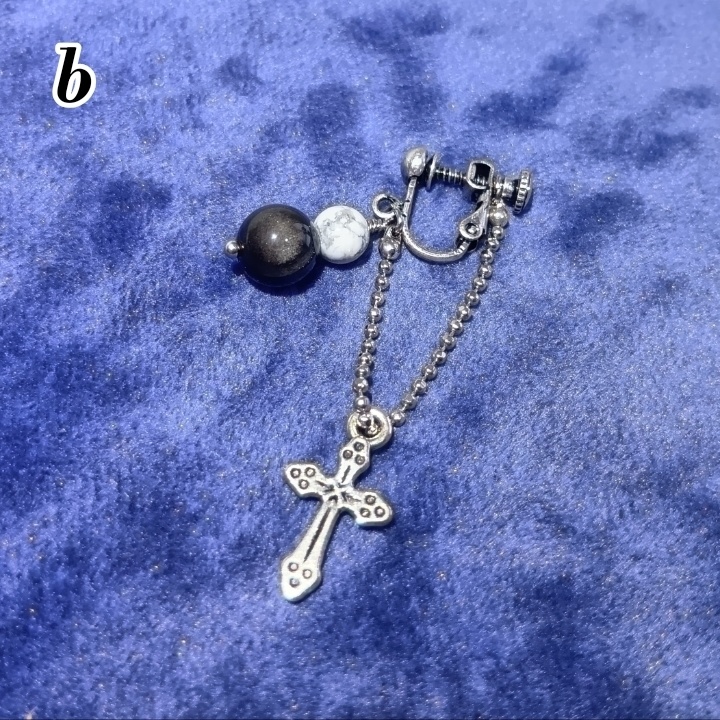 堂島大吾 極2イメージ天然石ピアス デザインa・b(両耳セット割引有り)