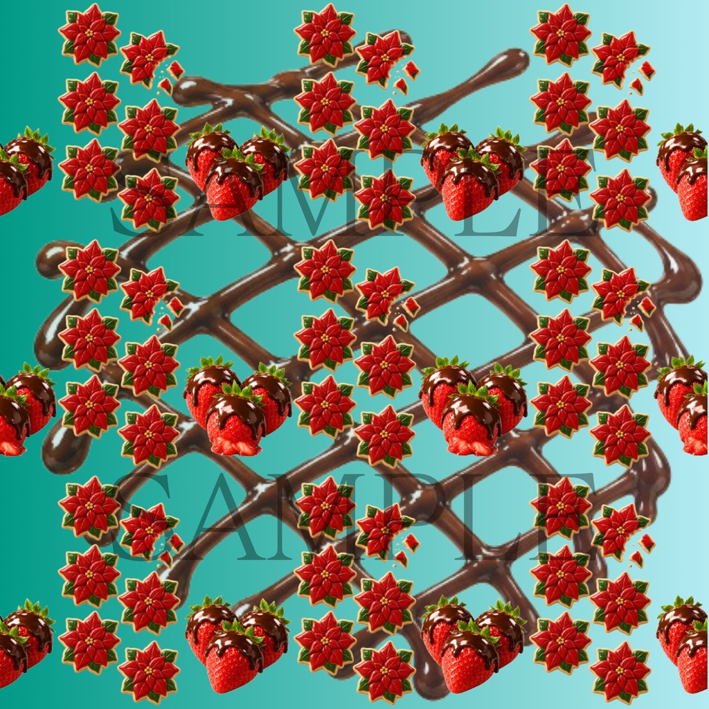 【7枚セット】デジタルペーパー_イチゴとクッキーとチョコレート