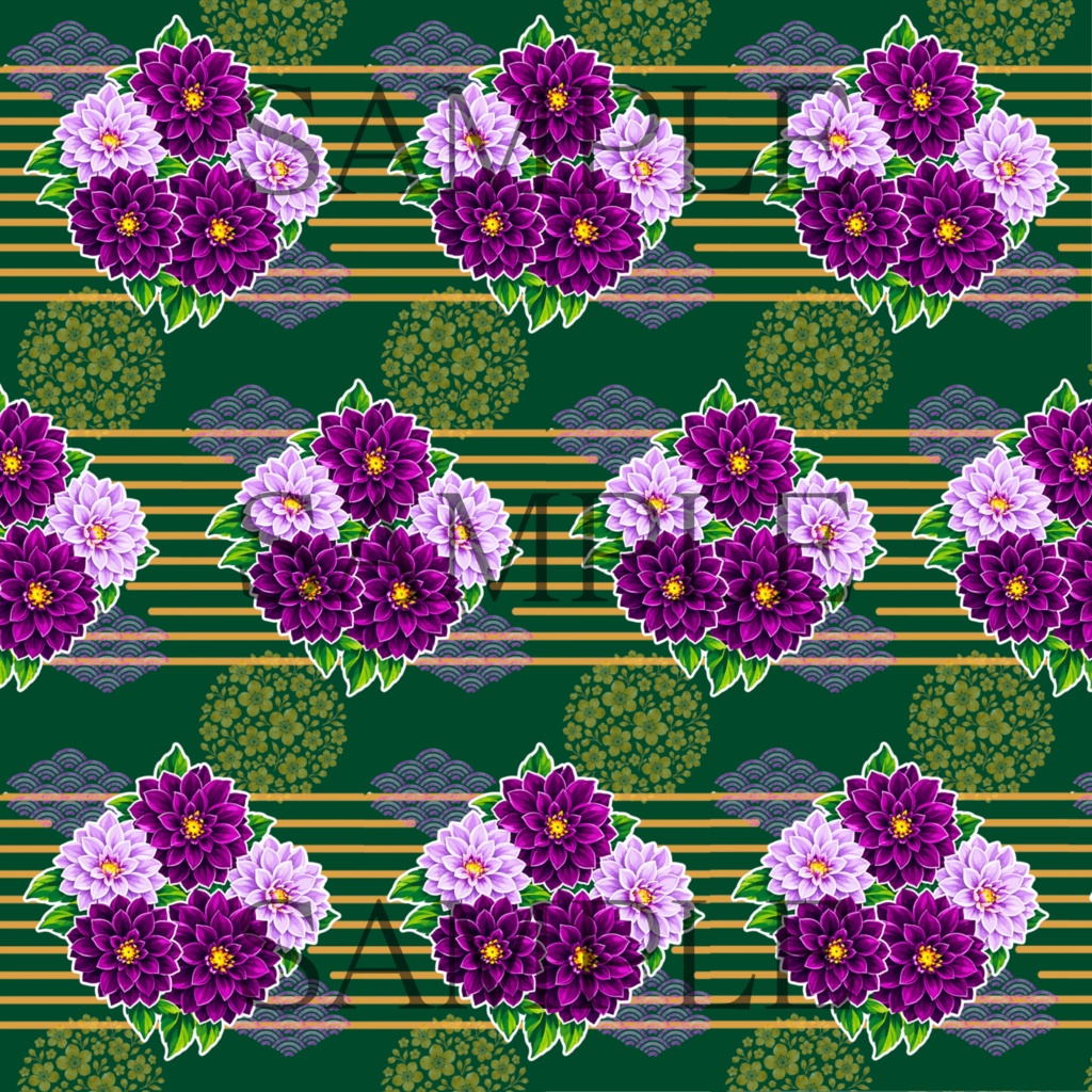 【7枚セット】デジタルペーパー_ダリア
