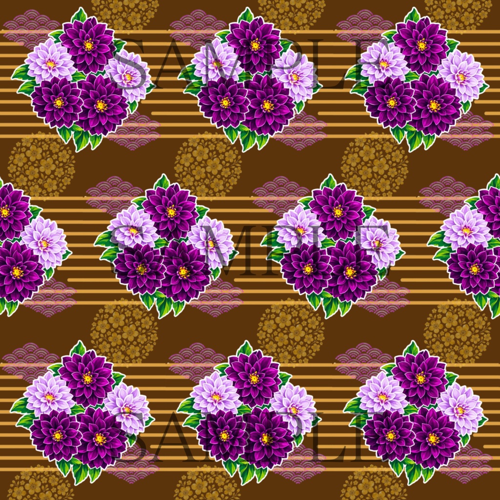 【7枚セット】デジタルペーパー_ダリア