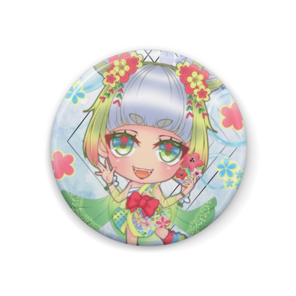 梅 丸型缶バッジ