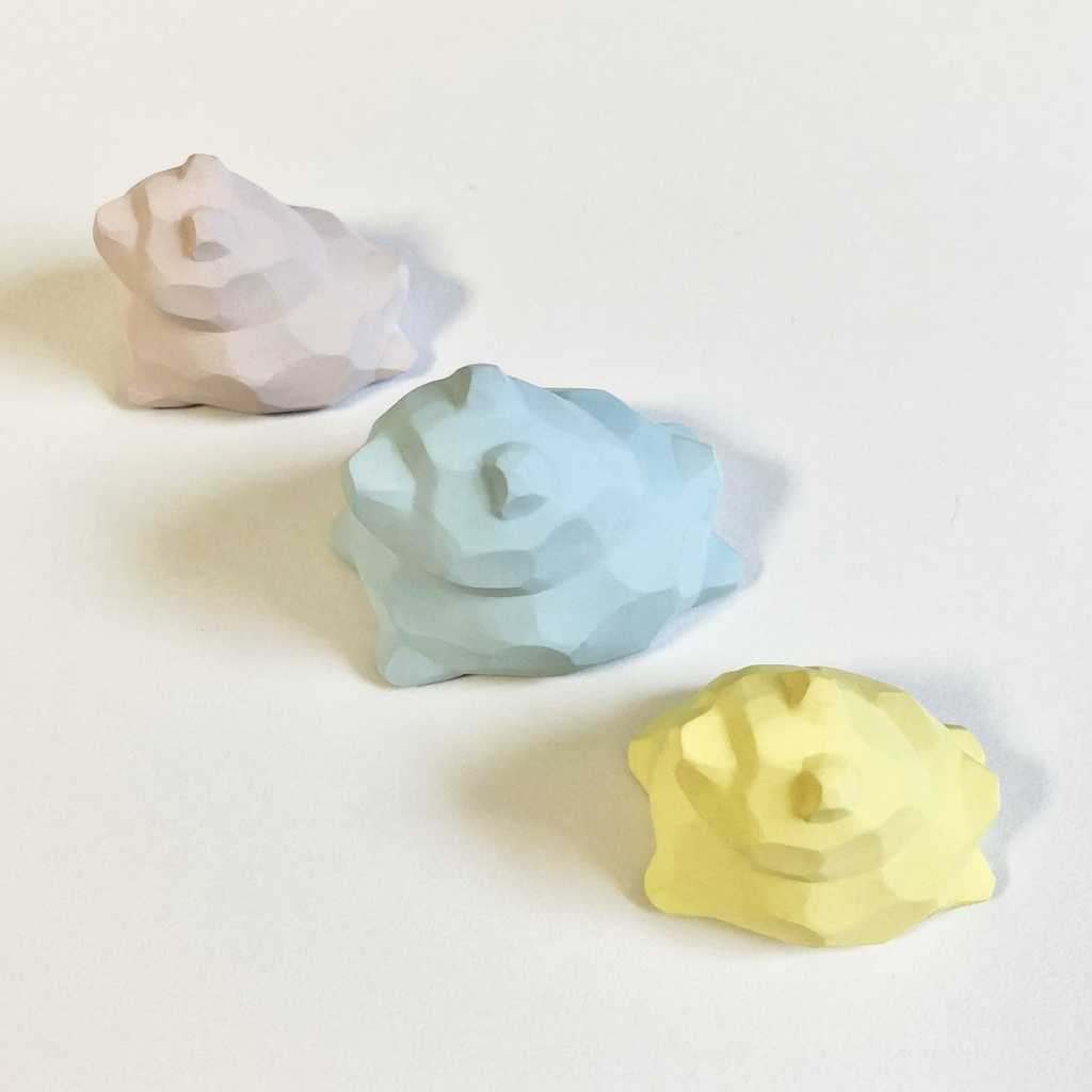 【受注生産】木彫り風こぐま - 3体セット