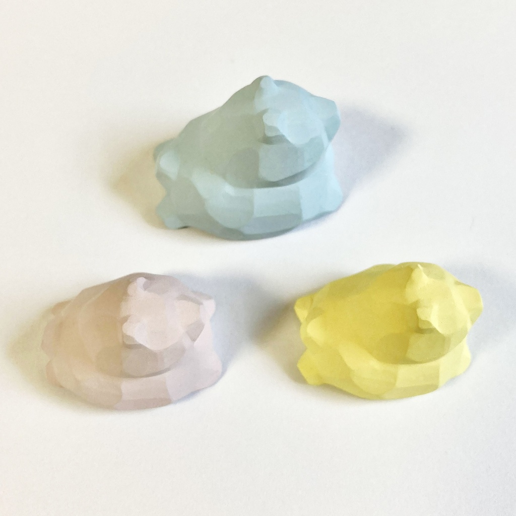 【受注生産】木彫り風こぐま - 3体セット