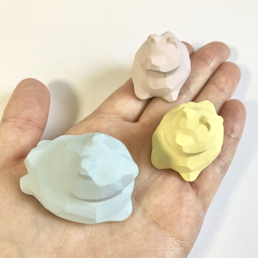 【受注生産】木彫り風こぐま - 3体セット