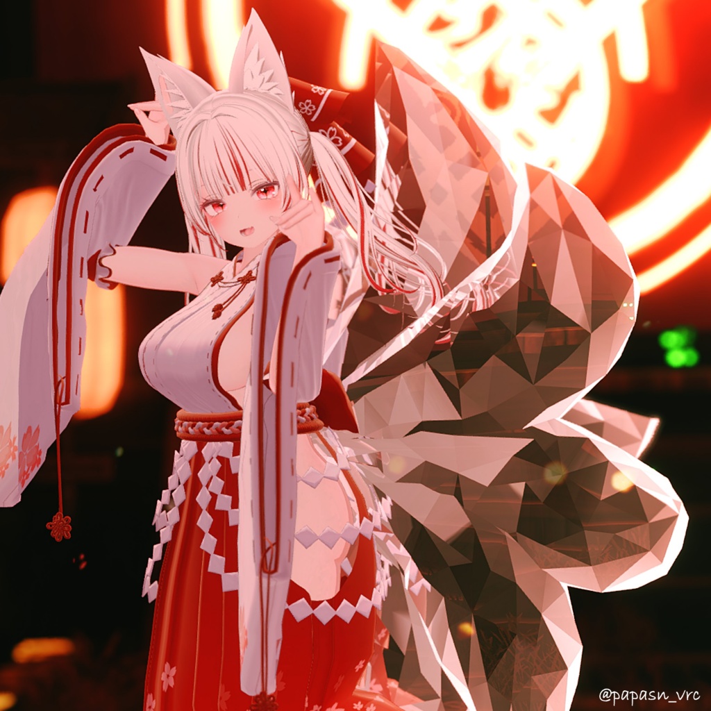 Crystal Earandtail(耳・猫尻尾・狐尻尾・九尾の4つセット)