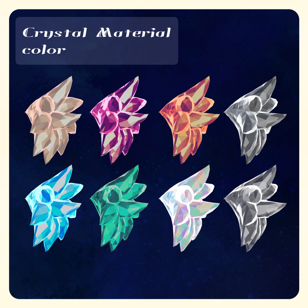 Crystal Earandtail(耳・猫尻尾・狐尻尾・九尾の4つセット)