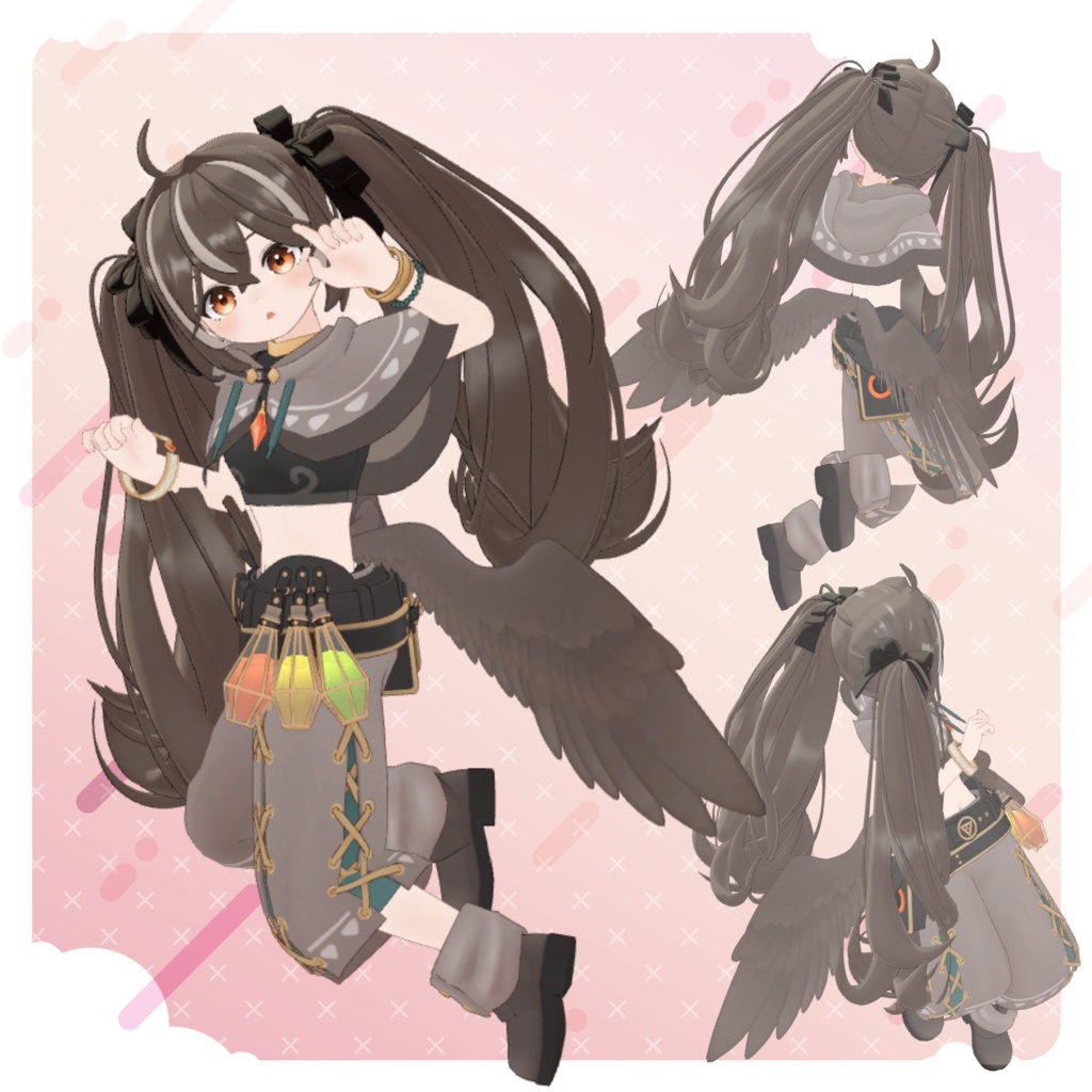 ゆるふわふわツインテール【9アバター対応】