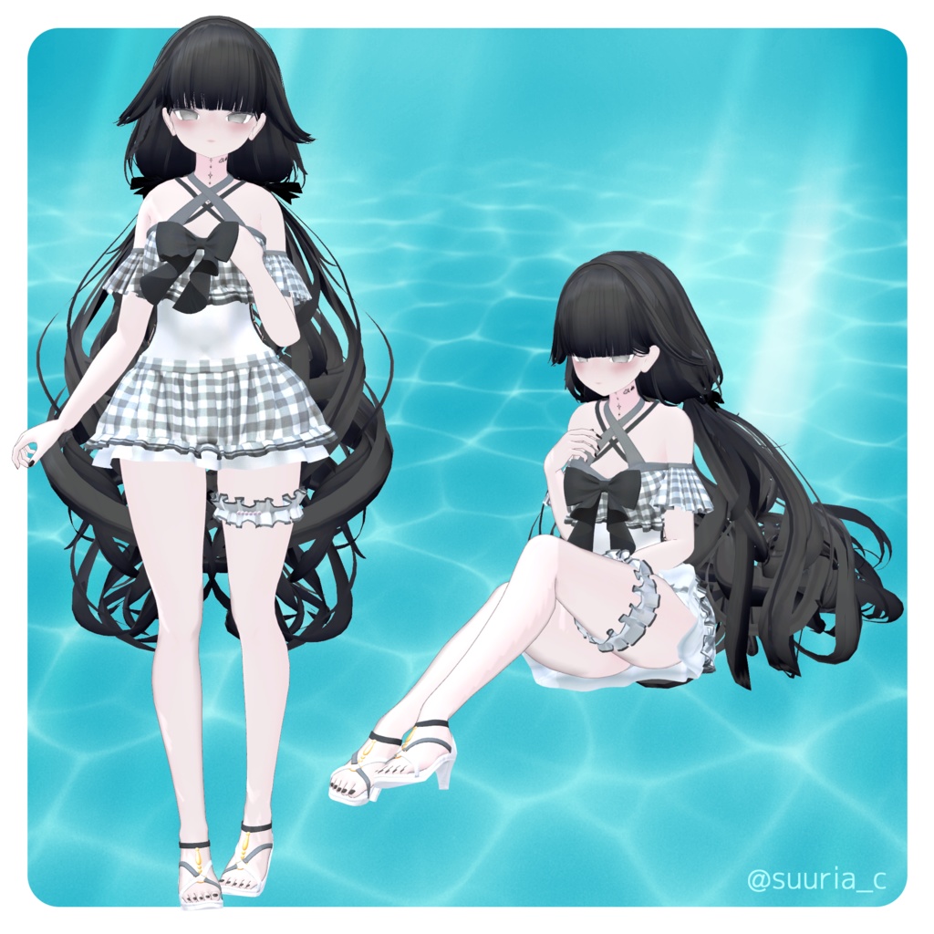 Ruffledswimsuit【ルルネ・キプフェル・シフォン】