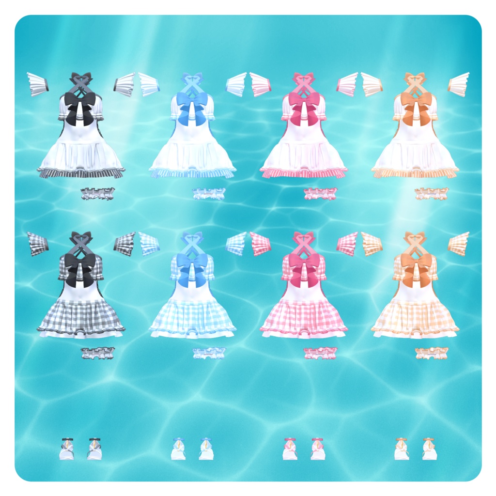 Ruffledswimsuit【ルルネ・キプフェル・シフォン】