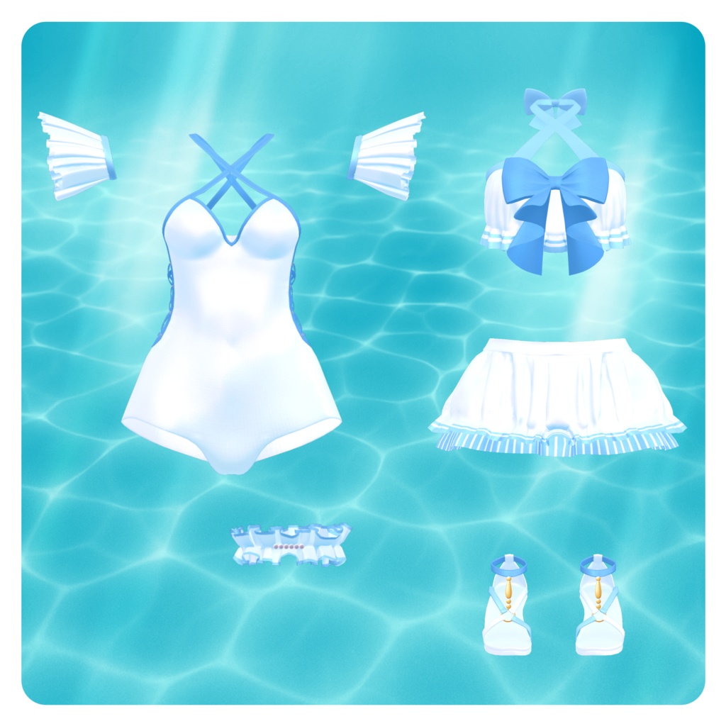 Ruffledswimsuit【ルルネ・キプフェル・シフォン】