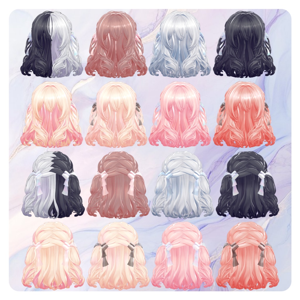 ゆるふわふわハーフツイン【14アバター対応】