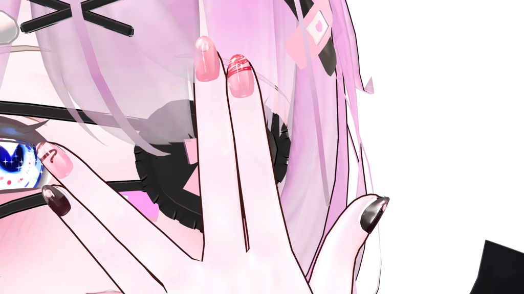 【12アバター対応】バレンタイン!瞳・ネイルテクスチャ、5個セット!【MDollnail対応】