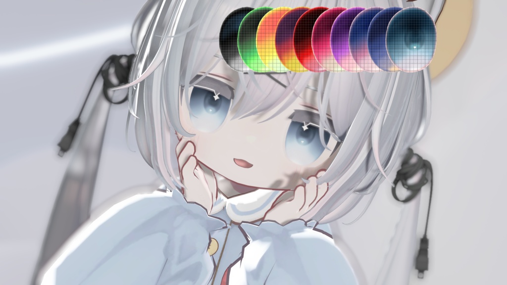 【複数アバター対応】ふわわアイ【eye texture】