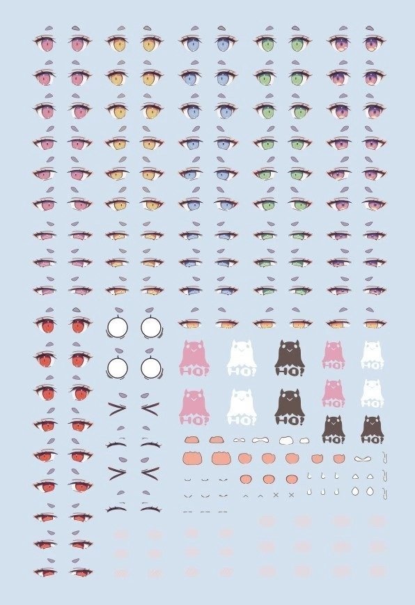 表情顔デカール PUNI☆MOFU メガミデバイス コトブキヤ 1/12