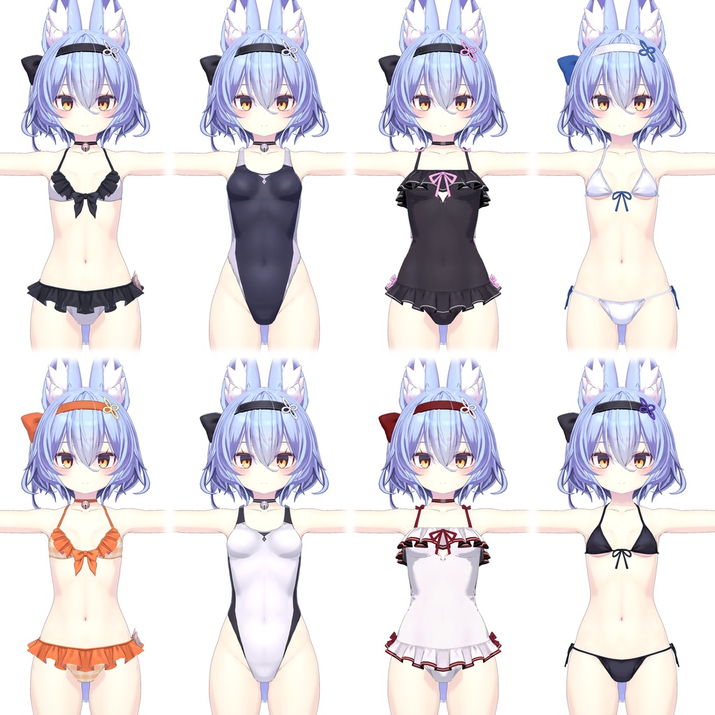 【オリジナル3Dコスチューム】幽狐族のお姉様の水着セット