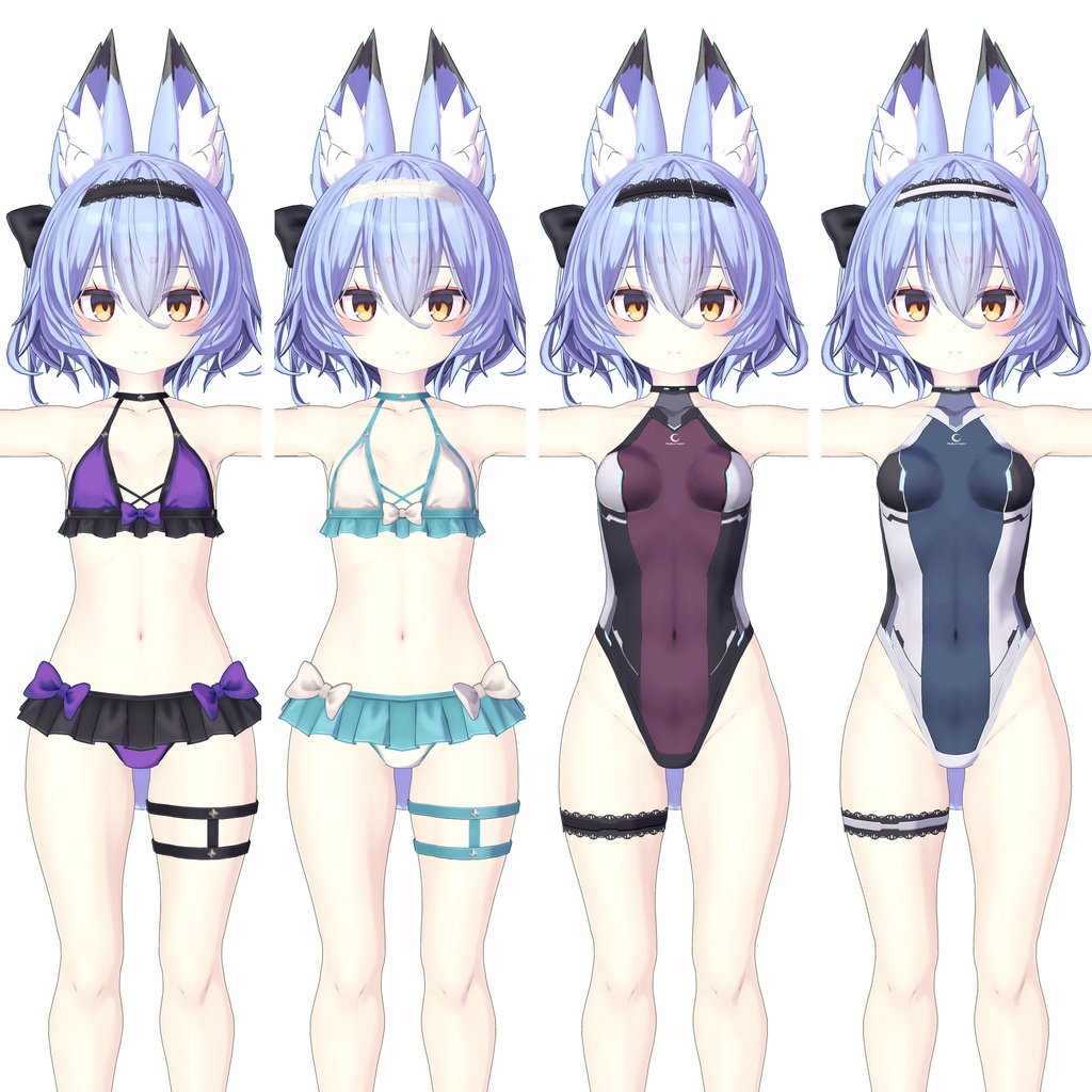 【オリジナル3Dコスチューム】幽狐族のお姉様の水着セット2020