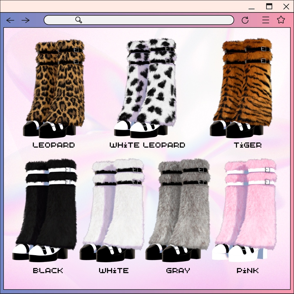 ファーブーツ_Fur boots【複数アバター対応】