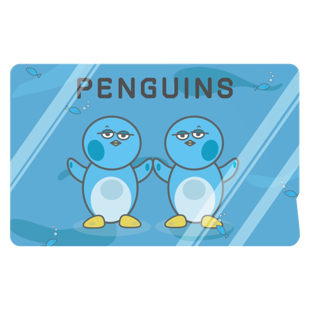 貼り付くペンギン　ICカードステッカー