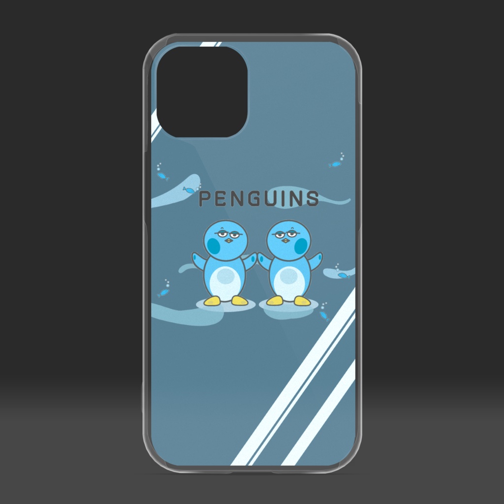 貼り付くペンギン iPhoneケース