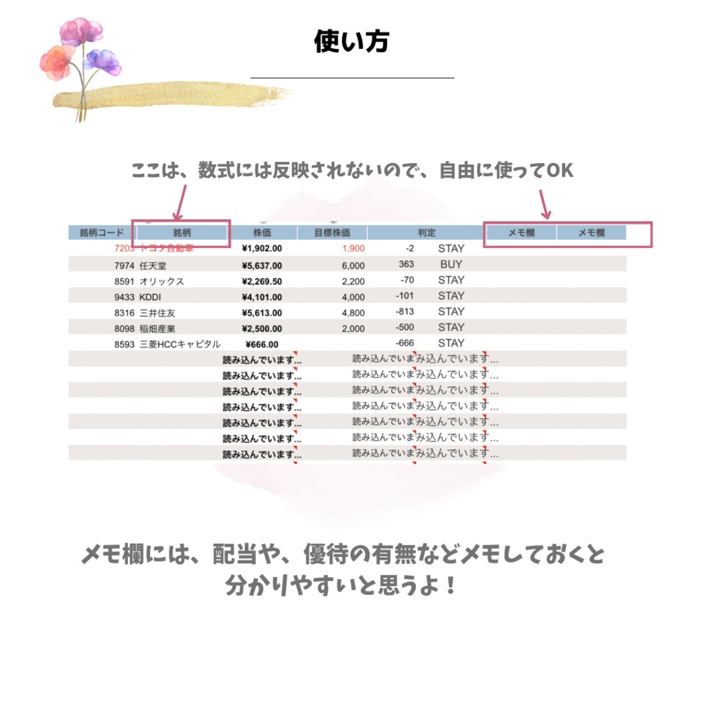 期間限定200円割中【スプレッドシート】株価自動反映&管理ツール
