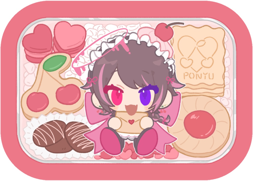 ぽにゅチャン!! バレンタイン クッキー缶
