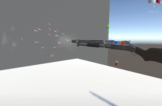 『PAK4散弾銃』射撃パーティクル付き VRC