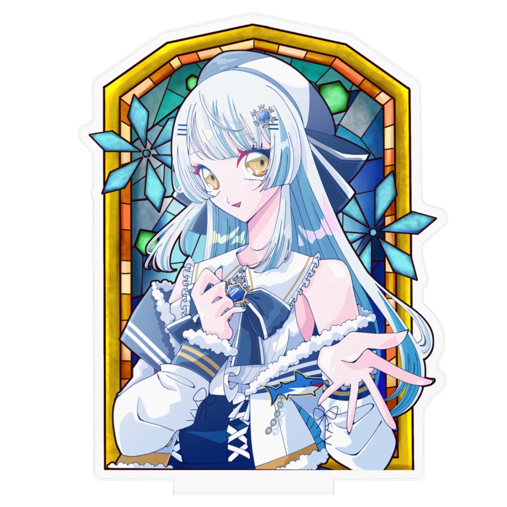 3000人記念グッズ!ステンドグラス風アクリルスタンド✨【#氷空ちり】